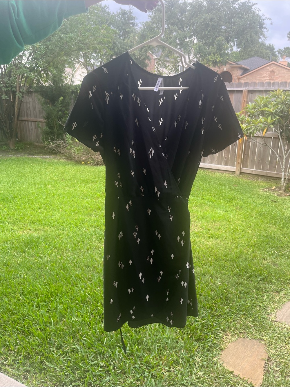 Live 4 Truth Black Mini Dress with White Cactus Print